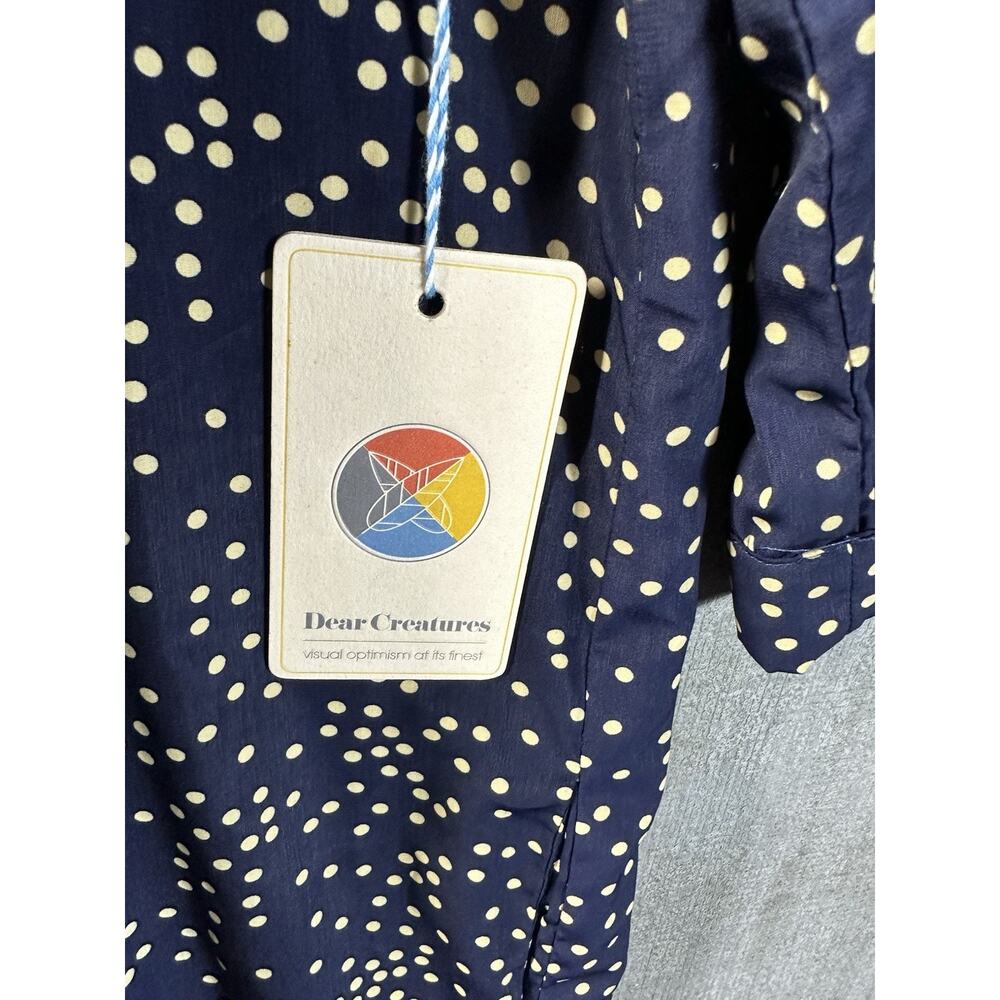 NWT Dear Creatures Dress S Navy Polka DOTs - Picture 5 of 6